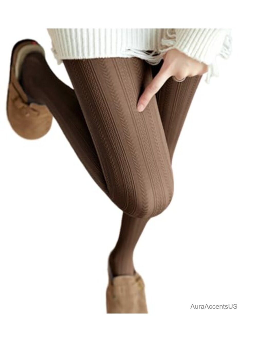 Women's Fishnet Knitted Pattern Tights Hollow Out Sheer Pantyhose
